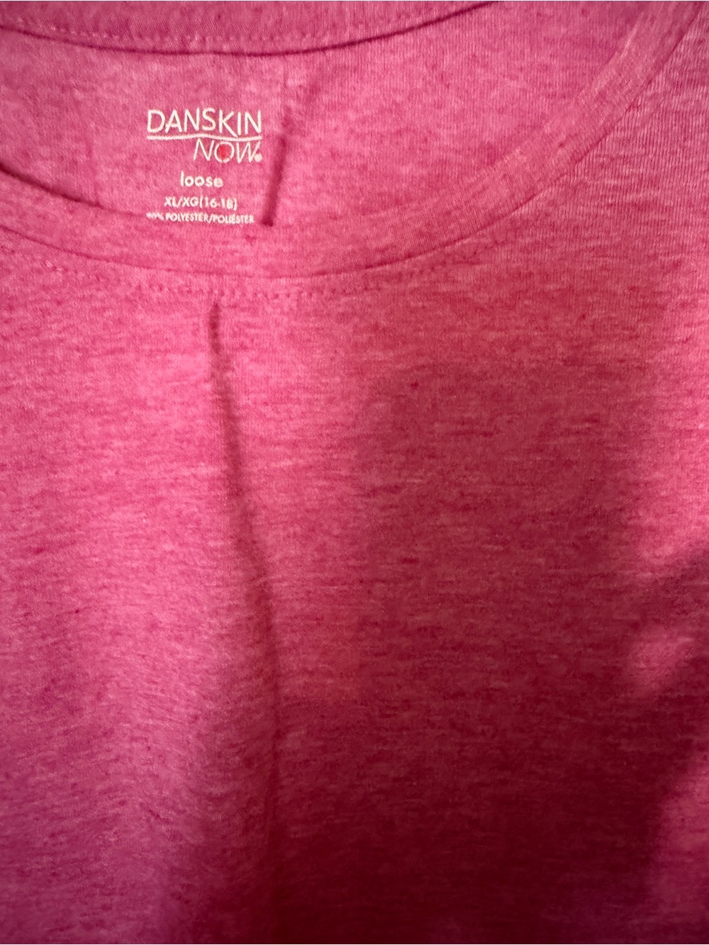 Danskin Now Women's Long Sleeve Tee in Heathered Pink